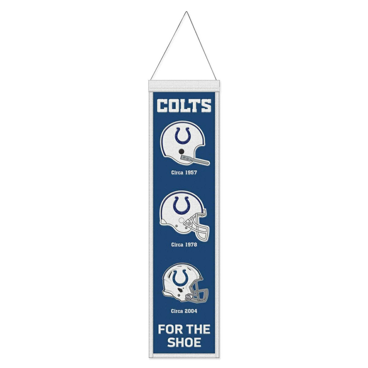 Indianapolis Colts Logo Evolution NFL Wool Banner Taass US