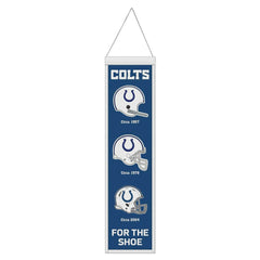 Indianapolis Colts Logo Evolution NFL Wool Banner Taass US