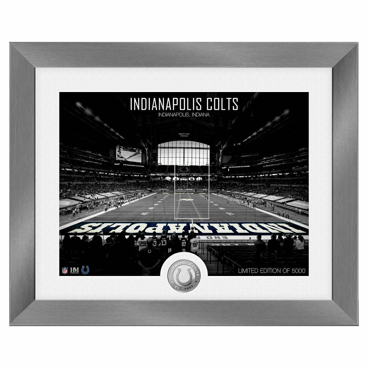 Indianapolis Colts Art Deco Stadium Silver Coin Framed NFL Photo Taass sale