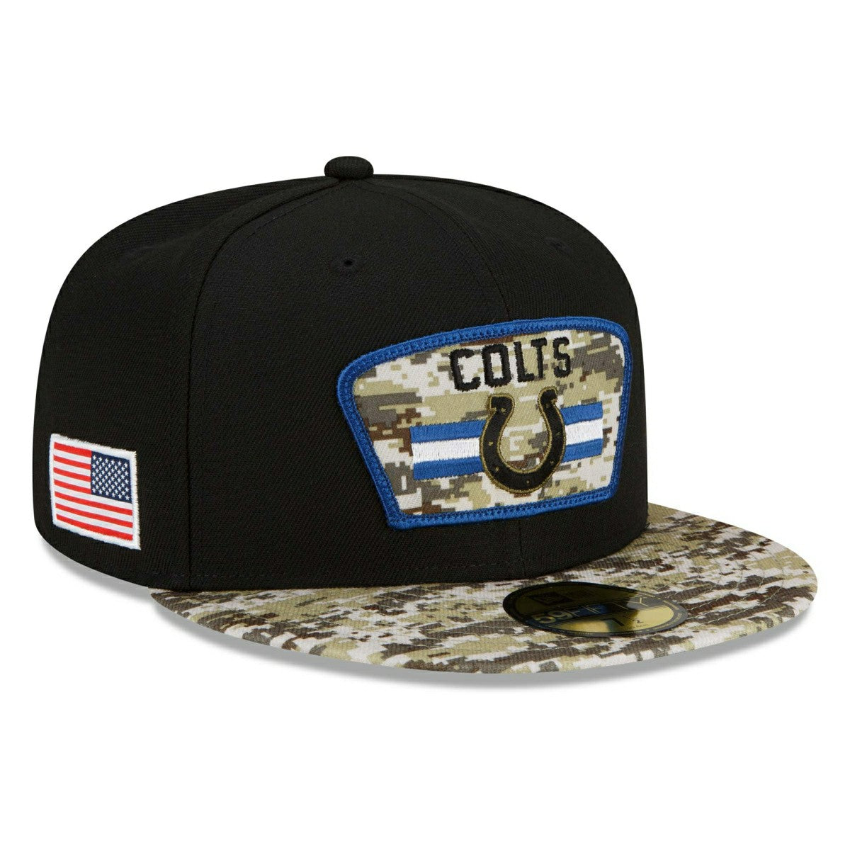 Indianapolis Colts 2021 NFL On-Field Salute to Service New Era 59FIFTY Fitted Cap Taass sale