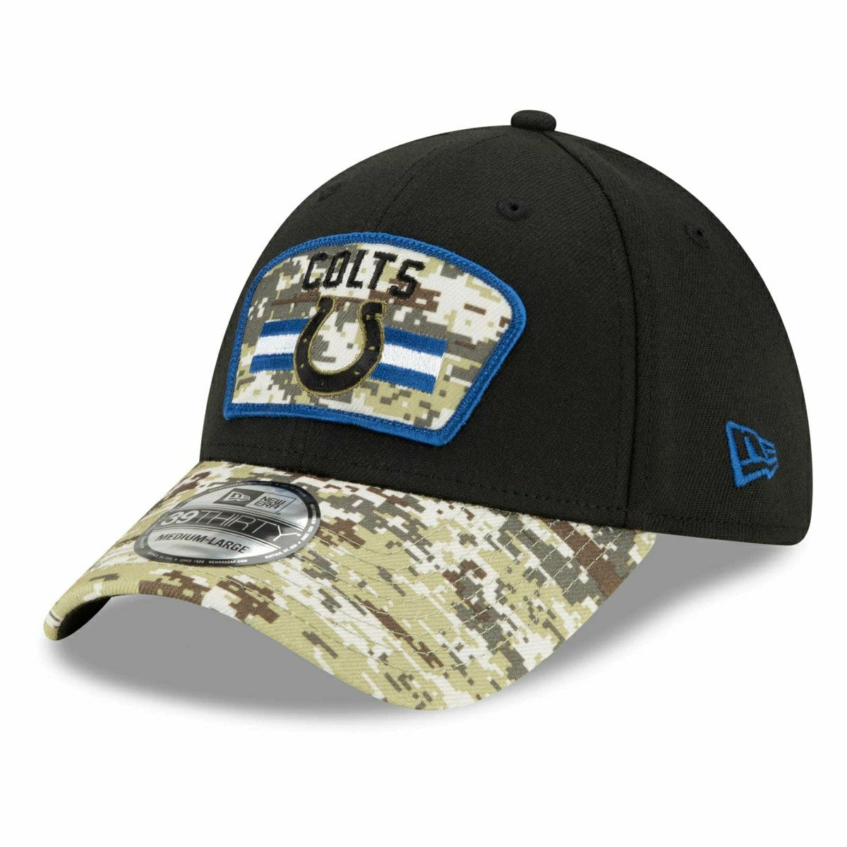 Indianapolis Colts 2021 NFL On-Field Salute to Service New Era 39THIRTY Flex Fit Cap Taass for sale