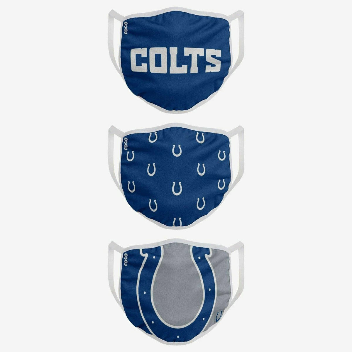 Indianapolis Colts Face Covering NFL Face Mask (3-Pack) Lifestyle