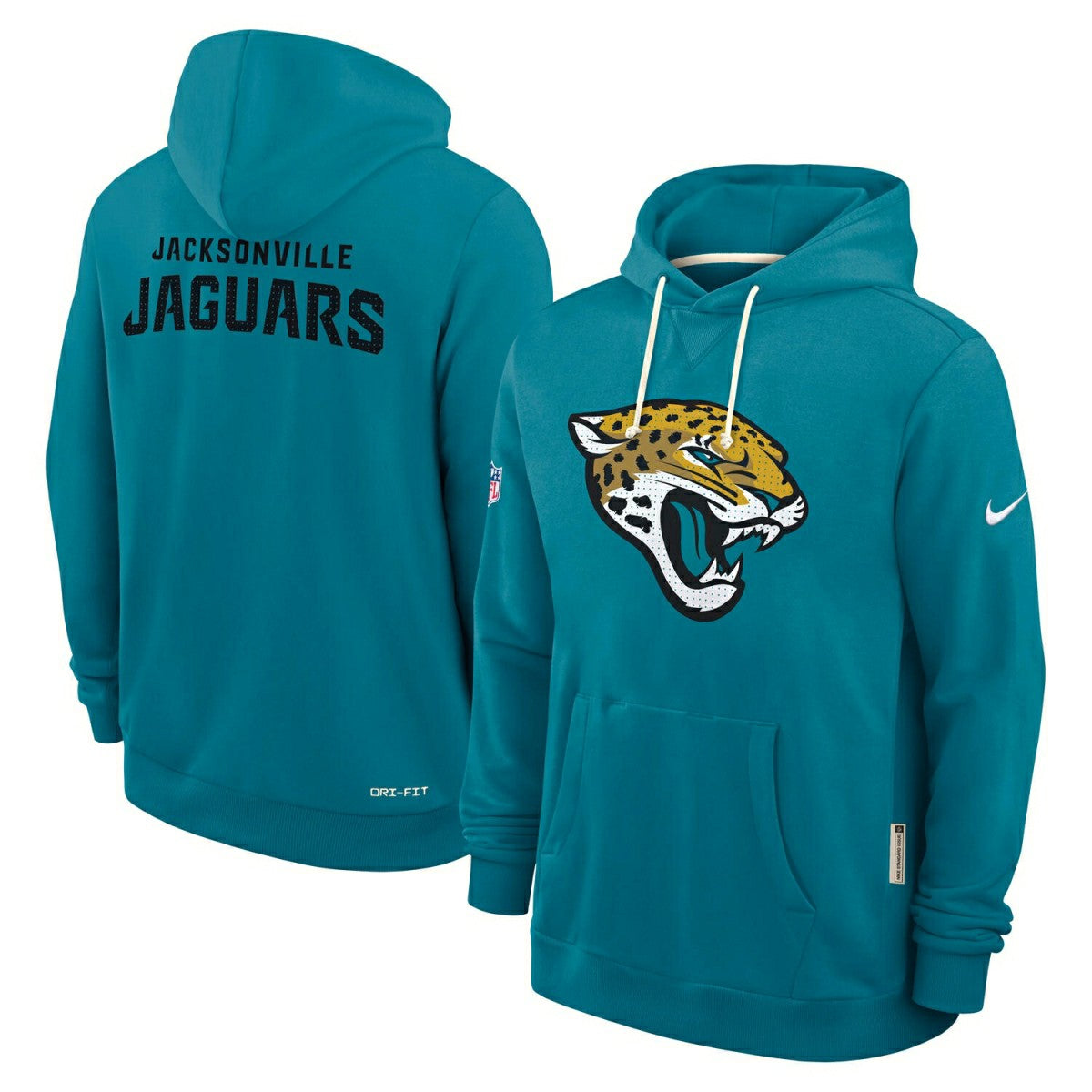 Jacksonville Jaguars 2025 NFL Sideline Standard Issue Hoodie Teal Taass US