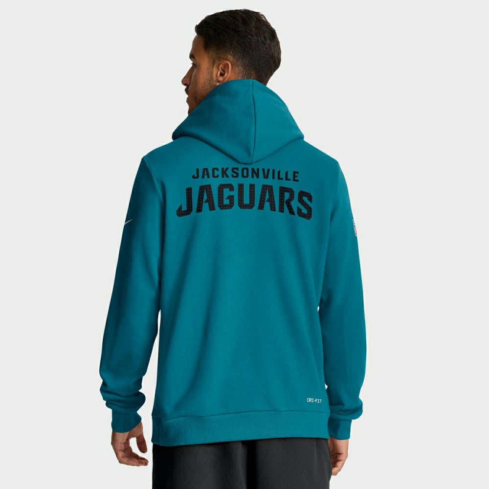 Jacksonville Jaguars 2025 NFL Sideline Standard Issue Hoodie Teal Taass US