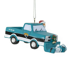 Jacksonville Jaguars NFL Snow Plow Truck Christmas Ornament Fashion