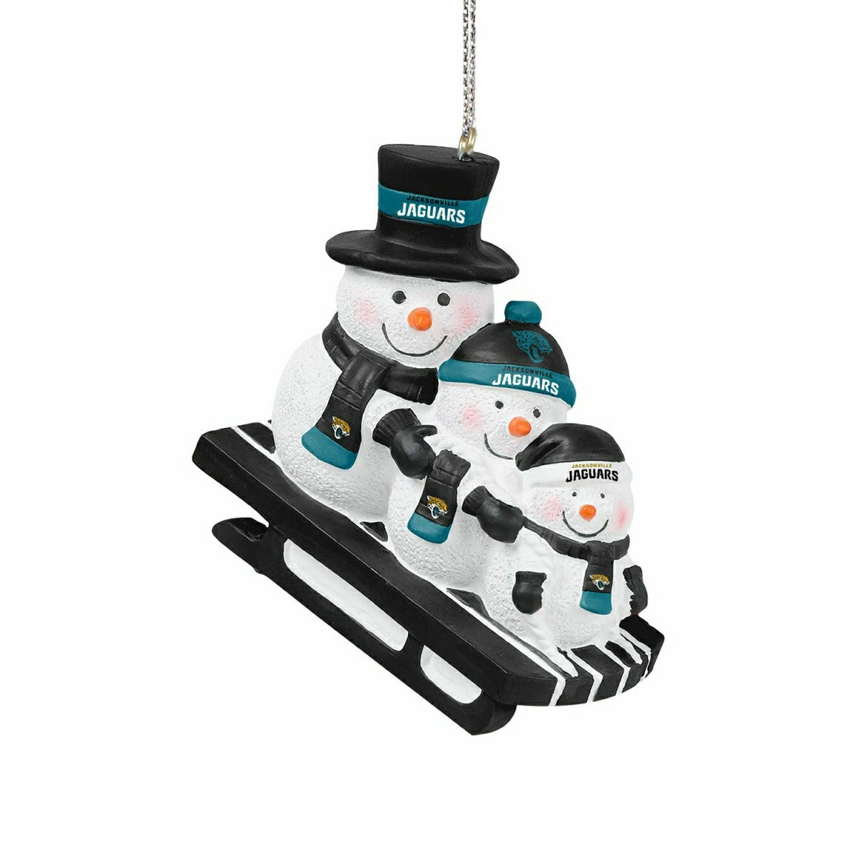 Jacksonville Jaguars NFL Sledding Snowmen Christmas Ornament Taass sale