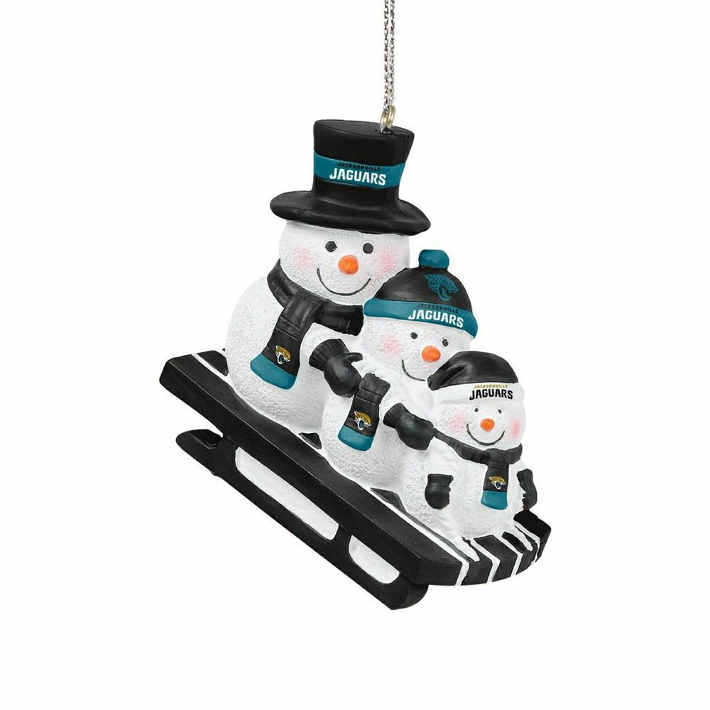 Jacksonville Jaguars NFL Sledding Snowmen Christmas Ornament Taass sale