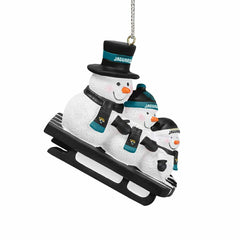 Jacksonville Jaguars NFL Sledding Snowmen Christmas Ornament Taass sale