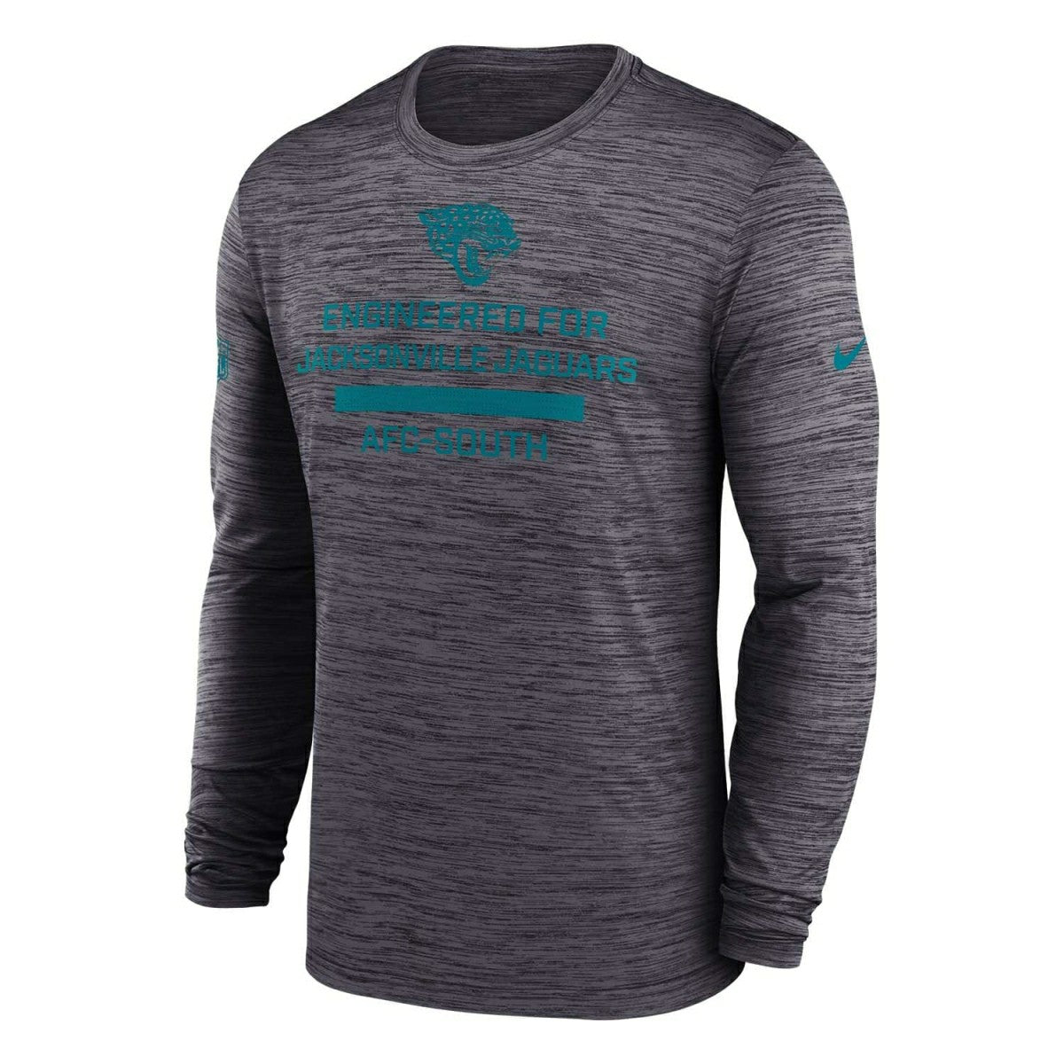Jacksonville Jaguars 2025 NFL Sideline Nike Velocity Performance Long Sleeve T-Shirt Gray Fashion