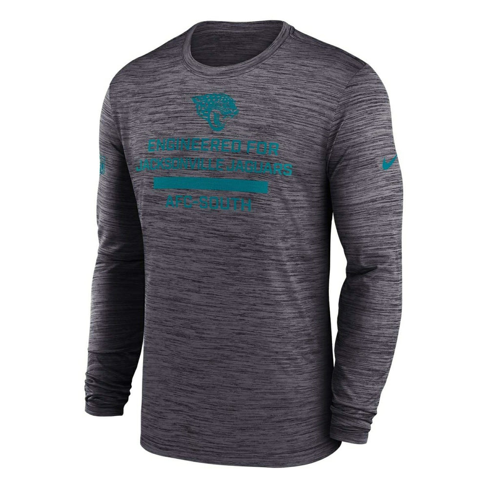 Jacksonville Jaguars 2025 NFL Sideline Nike Velocity Performance Long Sleeve T-Shirt Gray Fashion
