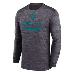 Jacksonville Jaguars 2025 NFL Sideline Nike Velocity Performance Long Sleeve T-Shirt Gray Fashion