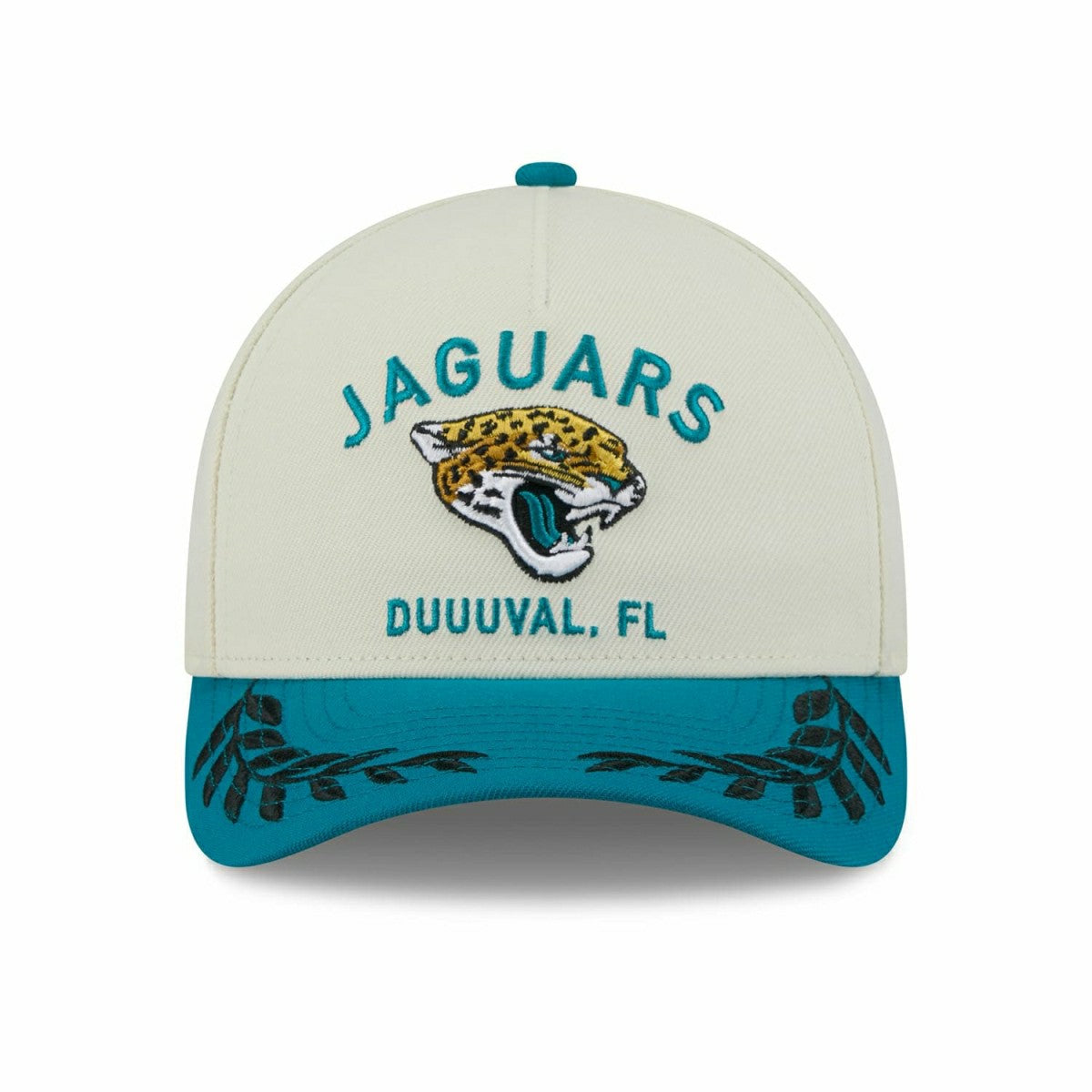 Jacksonville Jaguars 2025 NFL Draft 9FORTY M-Crown A-Frame Snapback Cap Cream Taass for sale
