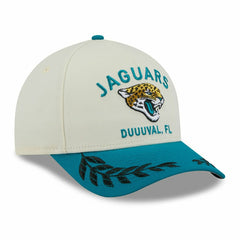 Jacksonville Jaguars 2025 NFL Draft 9FORTY M-Crown A-Frame Snapback Cap Cream Taass for sale