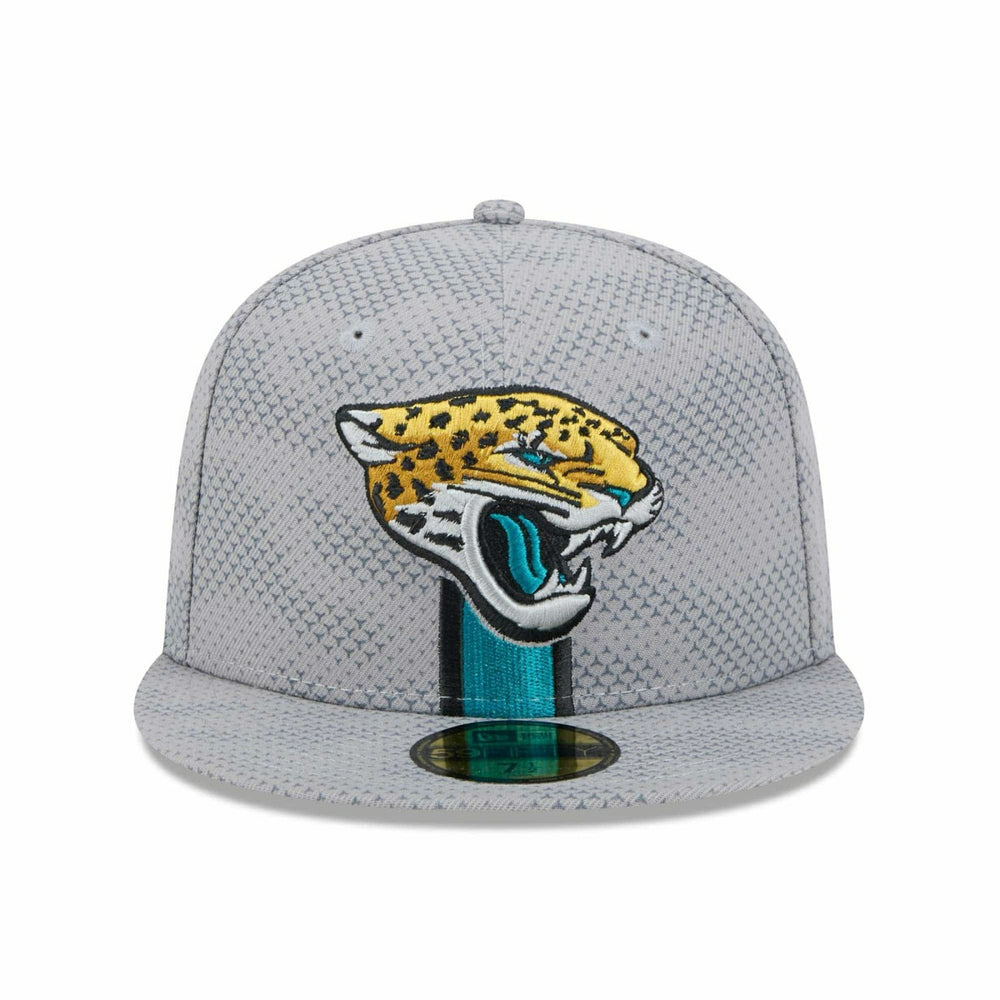 Jacksonville Jaguars 2024 NFL Sideline New Era 59FIFTY Fitted Cap Gray Lifestyle