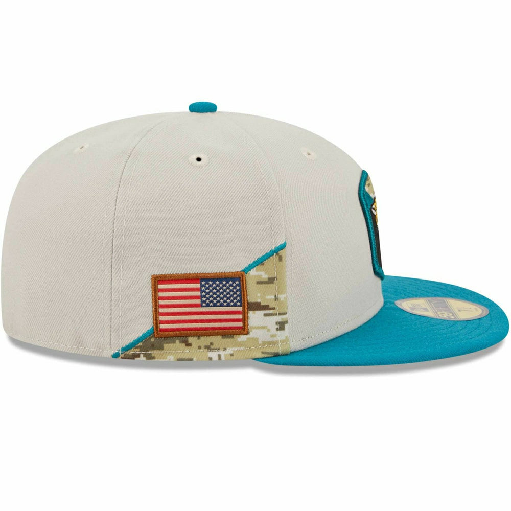 Jacksonville Jaguars 2023 NFL Salute to Service New Era 59FIFTY Fitted Cap Lifestyle