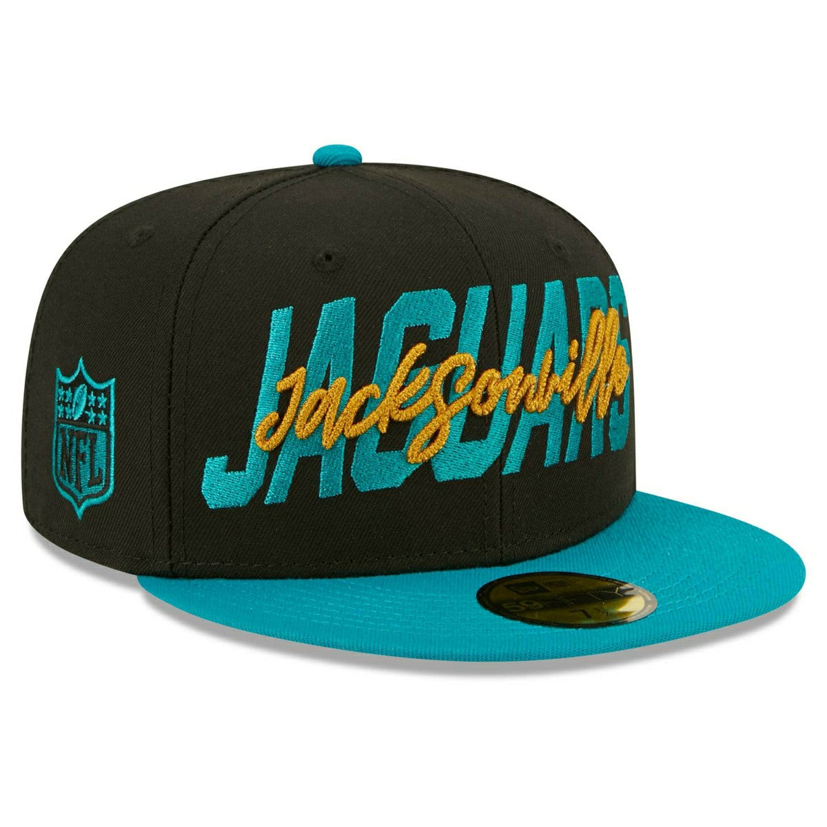 Jacksonville Jaguars 2022 NFL Draft On-Stage New Era 59FIFTY Fitted Cap Taass for sale