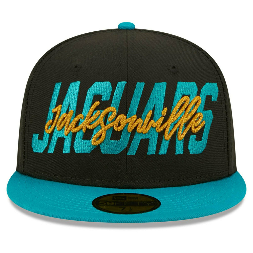 Jacksonville Jaguars 2022 NFL Draft On-Stage New Era 59FIFTY Fitted Cap Taass for sale