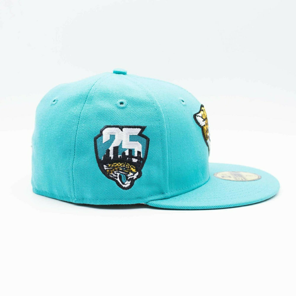 Jacksonville Jaguars 25th Anniversary New Era 59FIFTY Fitted NFL Cap Taass US