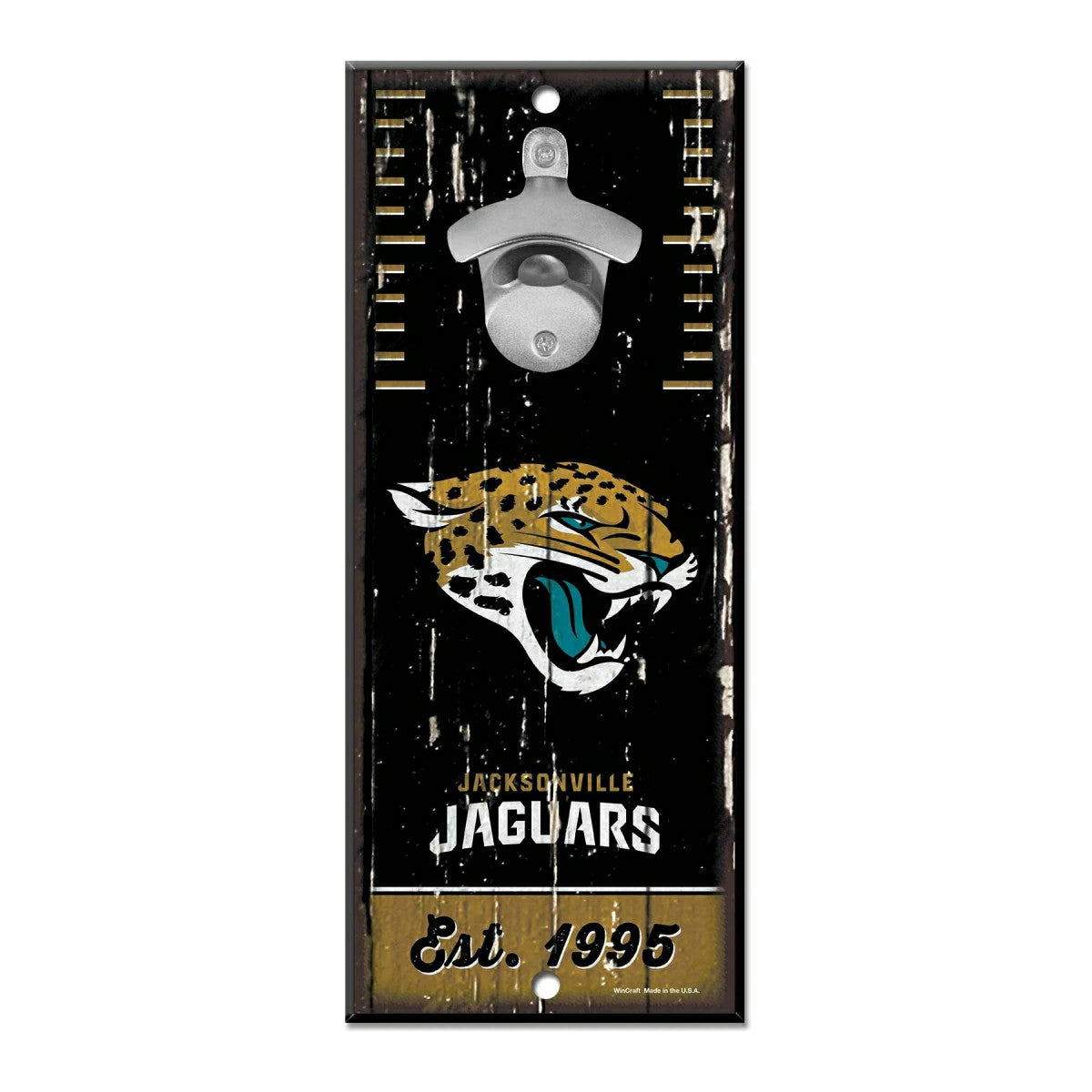 Jacksonville Jaguars WinCraft NFL Bottle Opener Sign Lifestyle