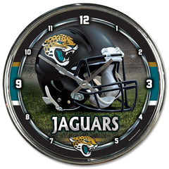 Jacksonville Jaguars Chrome NFL Wall Clock Taass sale