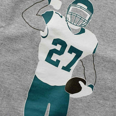 Leonard Fournette #27 Jacksonville Jaguars Silhouette NFL T-Shirt Taass for sale