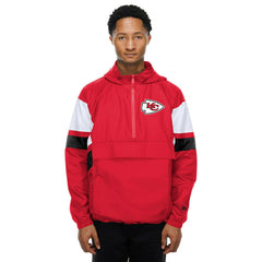 Kansas City Chiefs NFL Quarter Zip Windbreaker Jacket Red Lifestyle