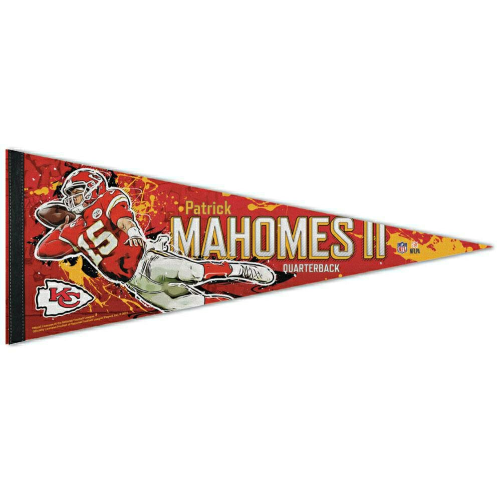 Patrick Mahomes Kansas City Chiefs Splatter Premium WinCraft NFL Pennant Taass for sale