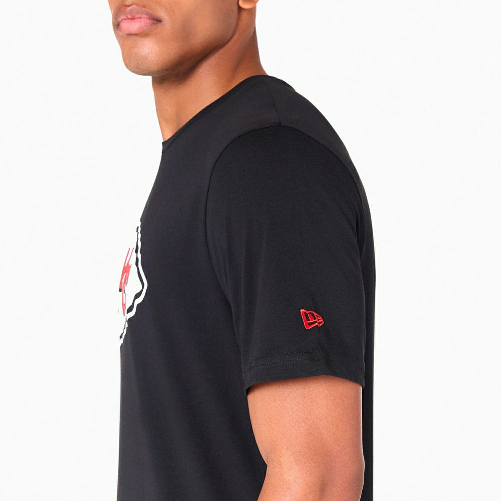 Kansas City Chiefs Team Logo Football NFL T-Shirt Black Lifestyle