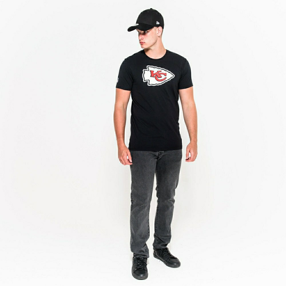 Kansas City Chiefs Team Logo Football NFL T-Shirt Black Lifestyle