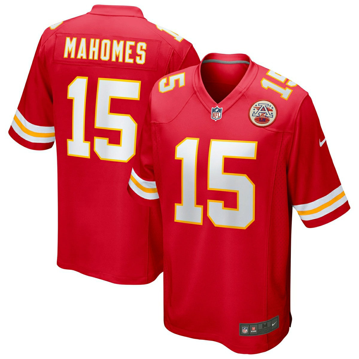 Patrick Mahomes #15 Kansas City Chiefs Nike Game Football NFL Jersey Red Taass US