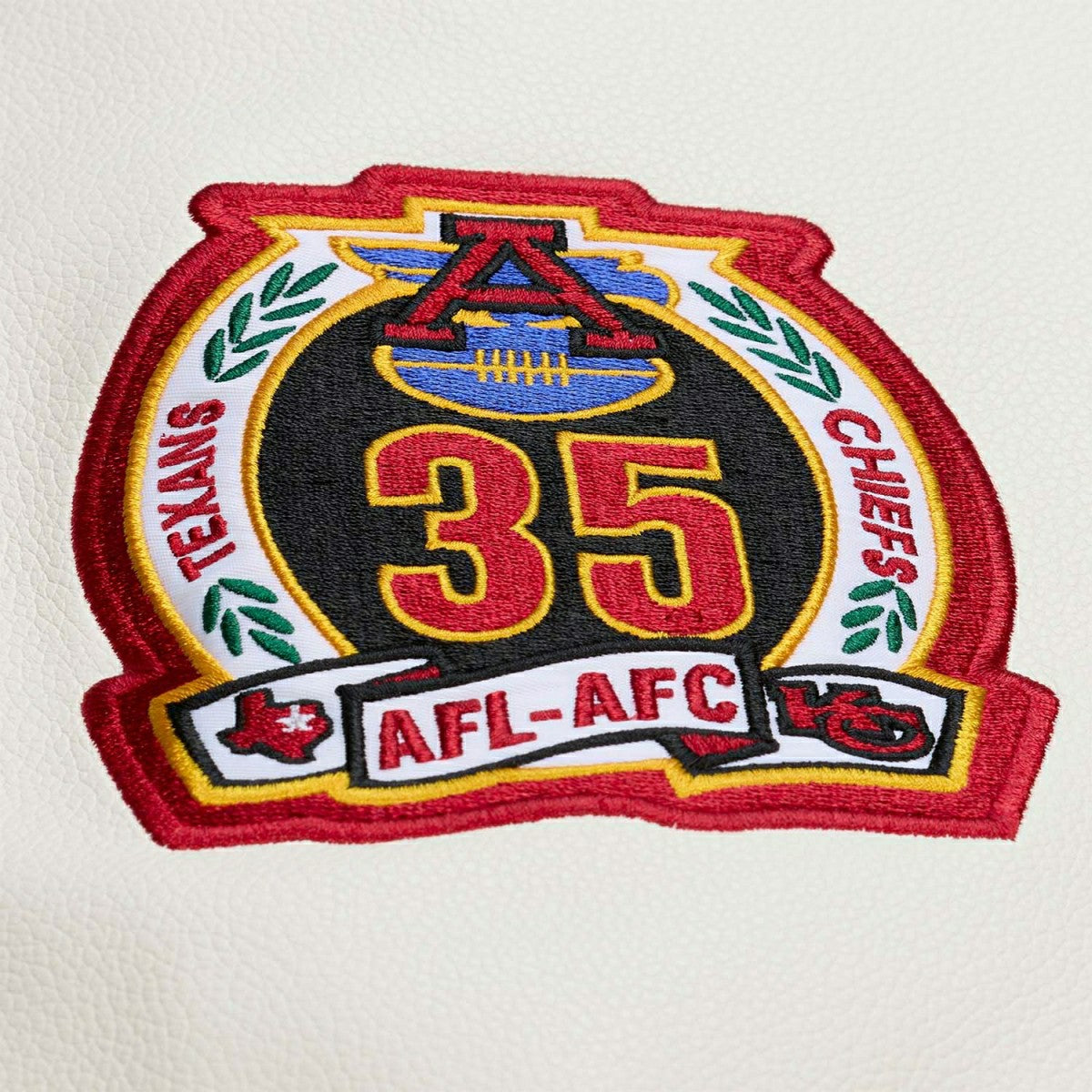 Kansas City Chiefs Dusted Varsity NFL Jacket Brown/Cream Classic