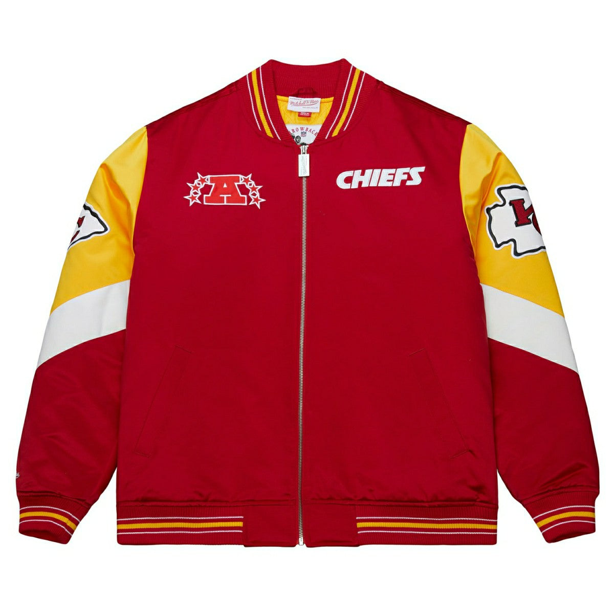 Kansas City Chiefs Throw it Back Heavyweight Satin NFL Jacket Red Fashion