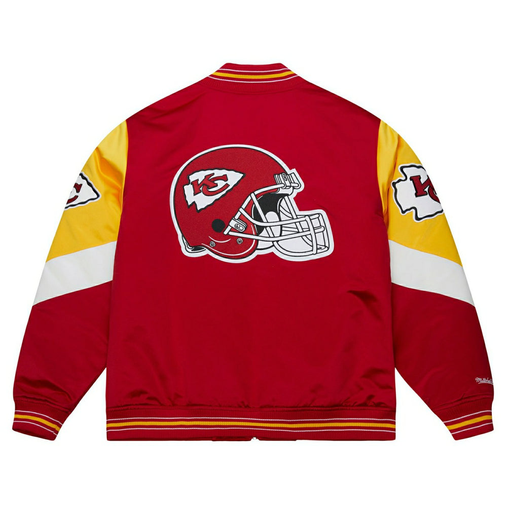 Kansas City Chiefs Throw it Back Heavyweight Satin NFL Jacket Red Fashion