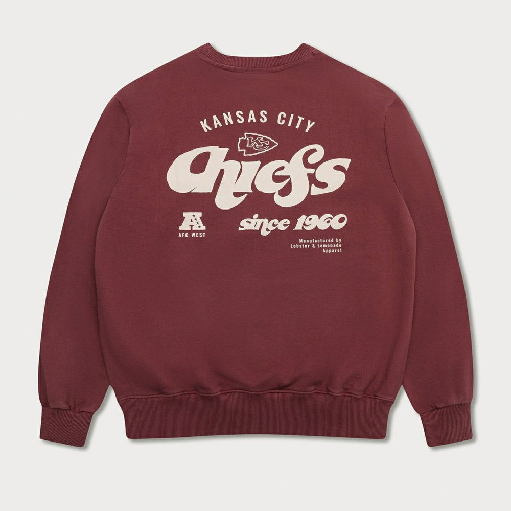 Kansas City Chiefs L&L '96 Classics NFL Crewneck Sweater Maroon Fashion