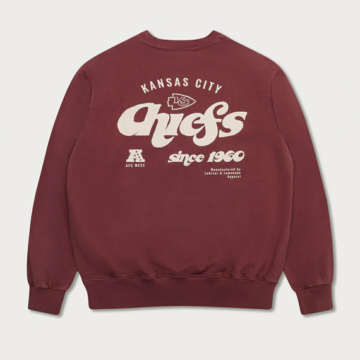 Kansas City Chiefs L&L '96 Classics NFL Crewneck Sweater Maroon Fashion
