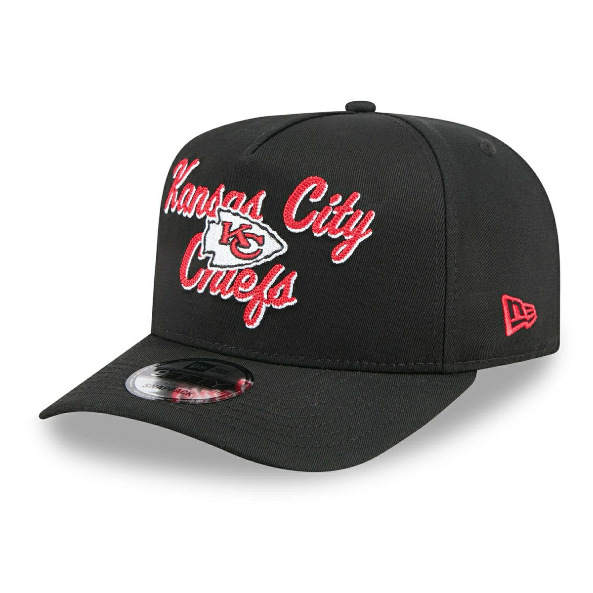 Kansas City Chiefs NFL Chainstitch 9FIFTY A-Frame Snapback Cap Black Taass for sale