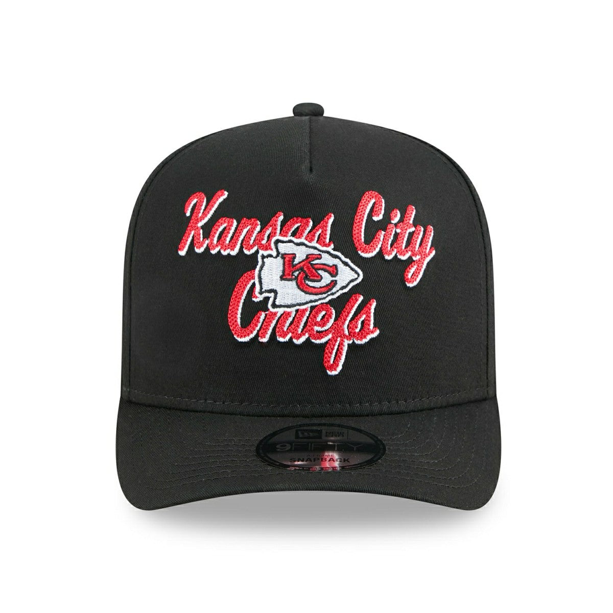Kansas City Chiefs NFL Chainstitch 9FIFTY A-Frame Snapback Cap Black Taass for sale