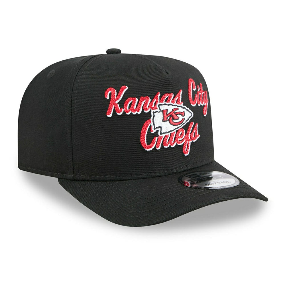 Kansas City Chiefs NFL Chainstitch 9FIFTY A-Frame Snapback Cap Black Taass for sale