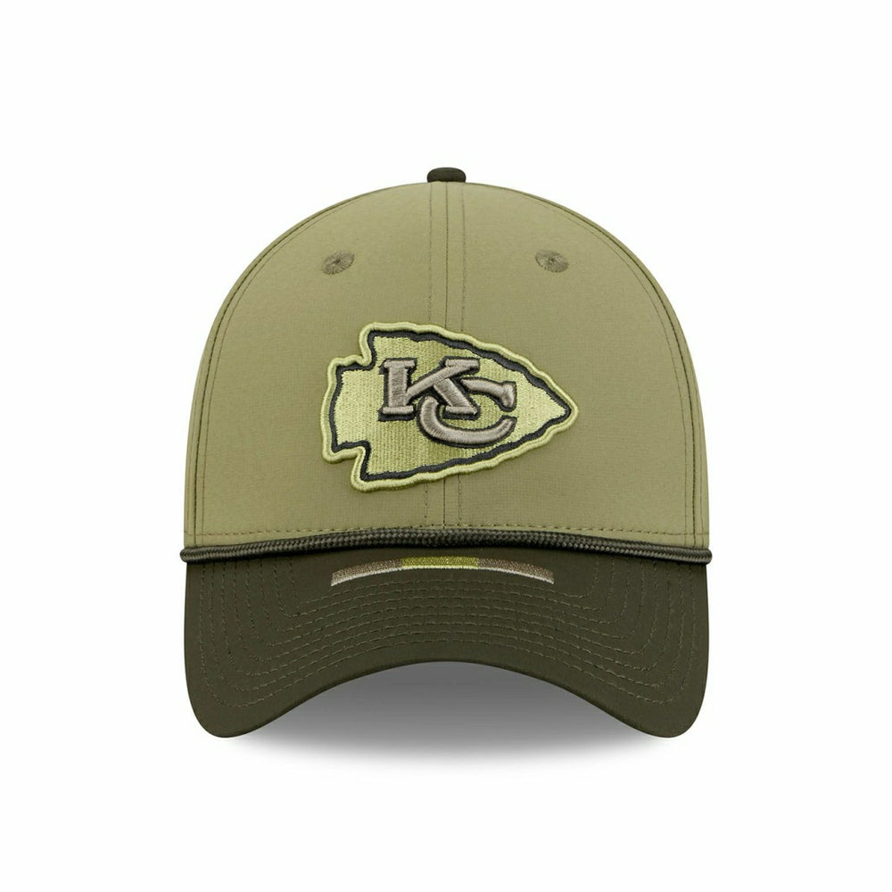 Kansas City Chiefs 2025 NFL Salute to Service 39THIRTY Flex Cap Olive Fashion