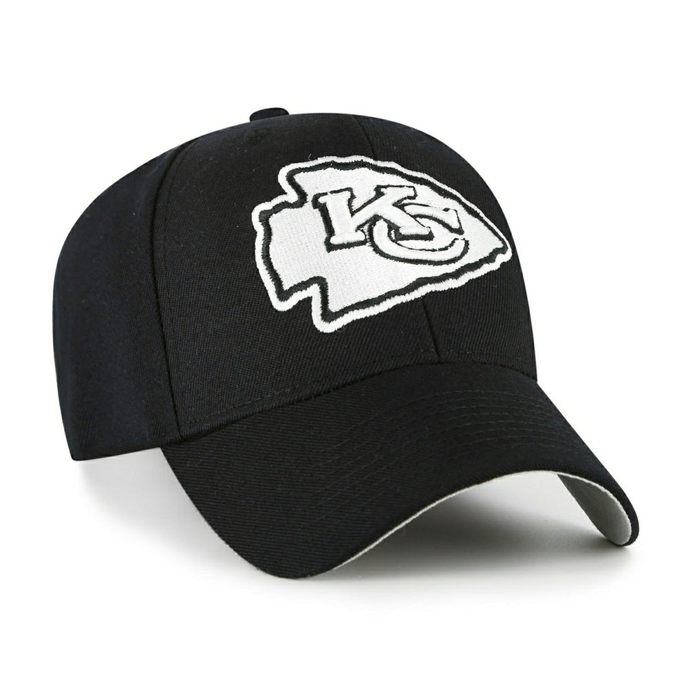 Kansas City Chiefs Black & White '47 MVP Adjustable NFL Cap Black Taass sale
