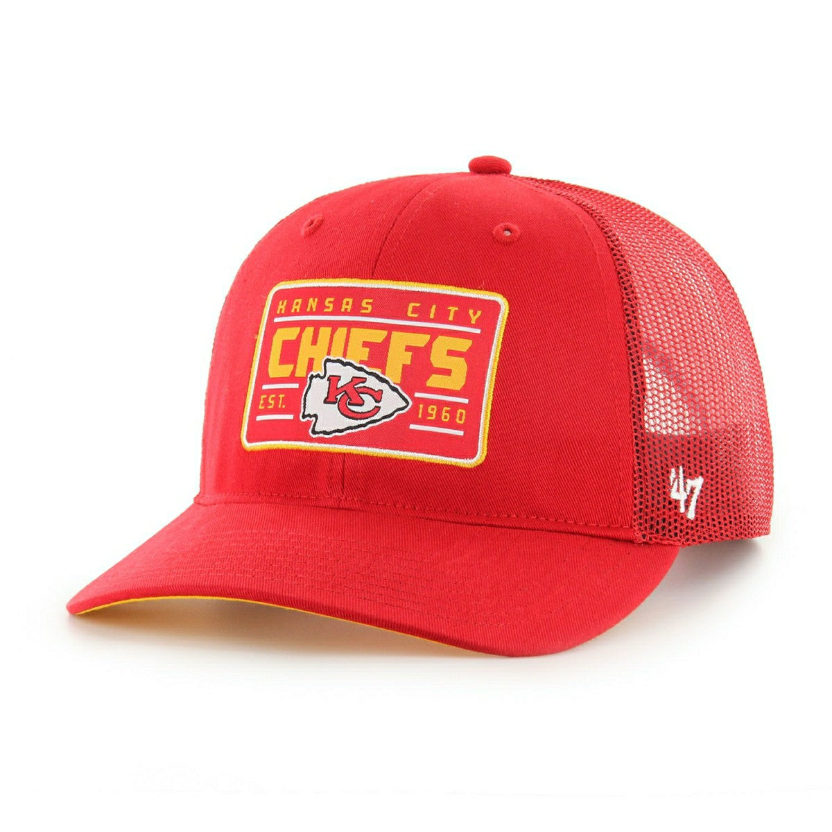 Kansas City Chiefs Hardline '47 Trucker Snapback NFL Cap Red Classic
