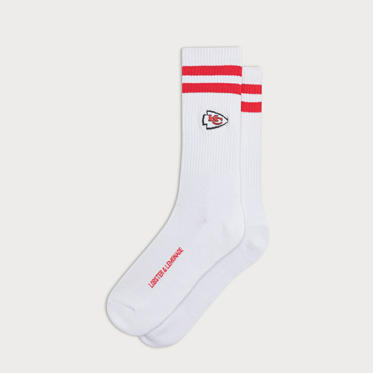 Kansas City Chiefs L&L '90 Classics NFL Crew Socks White Taass for sale