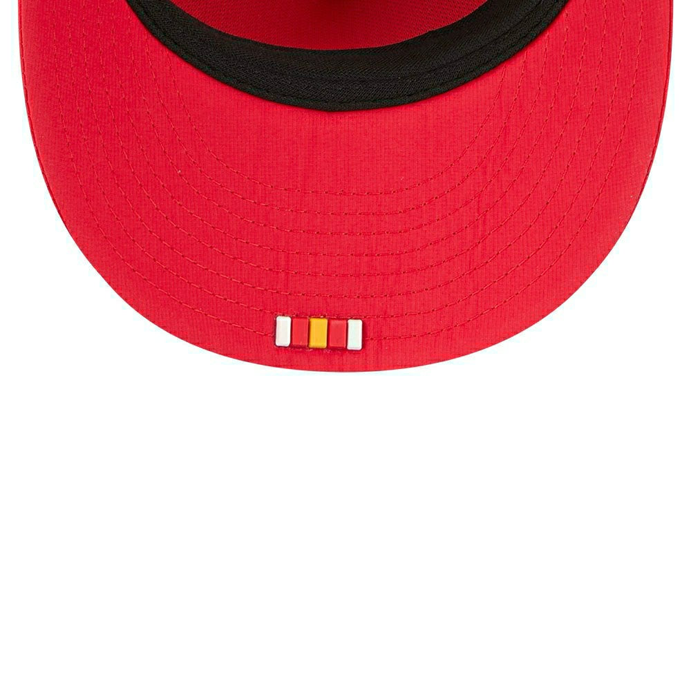 Kansas City Chiefs 2025 NFL On-Field Sideline 59FIFTY A-Frame Fitted Cap Red Lifestyle