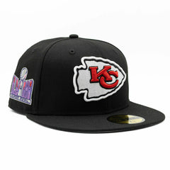 Kansas City Chiefs Super Bowl LVIII 59FIFTY Fitted NFL Cap Black Taass for sale