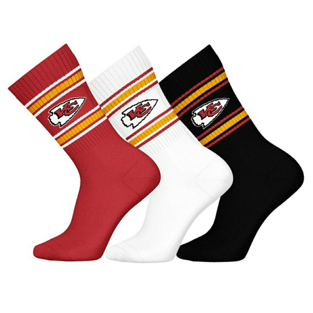 Kansas City Chiefs Team Set NFL Crew Socks (3-Pack) Classic