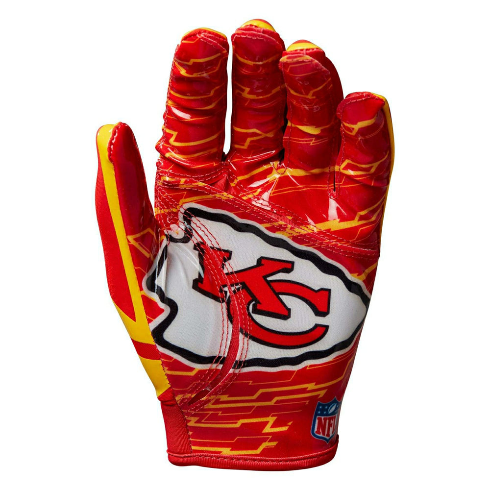 Kansas City Chiefs Wilson Stretch-Fit NFL Receivers Gloves Taass US