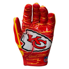 Kansas City Chiefs Wilson Stretch-Fit NFL Receivers Gloves Taass US