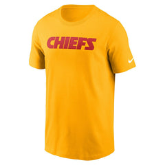 Kansas City Chiefs Nike Essential Wordmark NFL T-Shirt Yellow Fashion