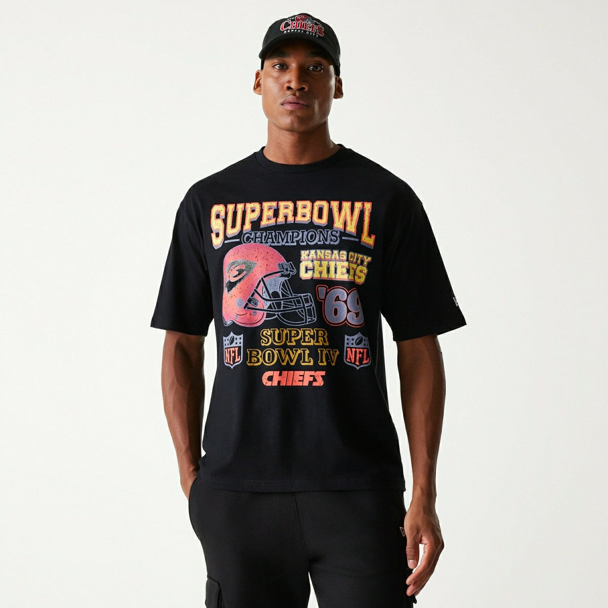 Kansas City Chiefs 1969 Super Bowl Champs Oversized NFL T-Shirt W Fashion