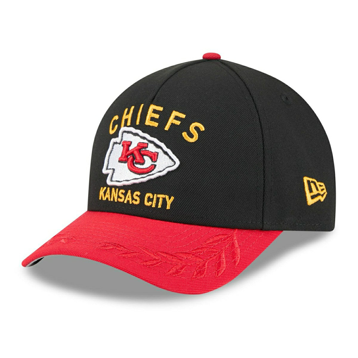 Kansas City Chiefs 2025 NFL Draft 9FORTY M-Crown A-Frame Snapback Cap Black Lifestyle